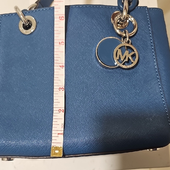 Michael Kors Navy Shoulder Bag with Silver Accents - Picture 13 of 13
